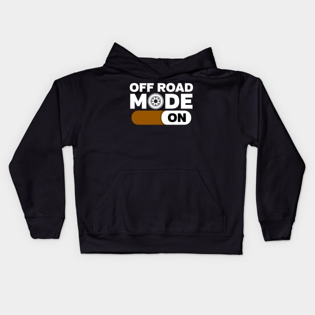 Off Road Mode On Kids Hoodie by RadStar